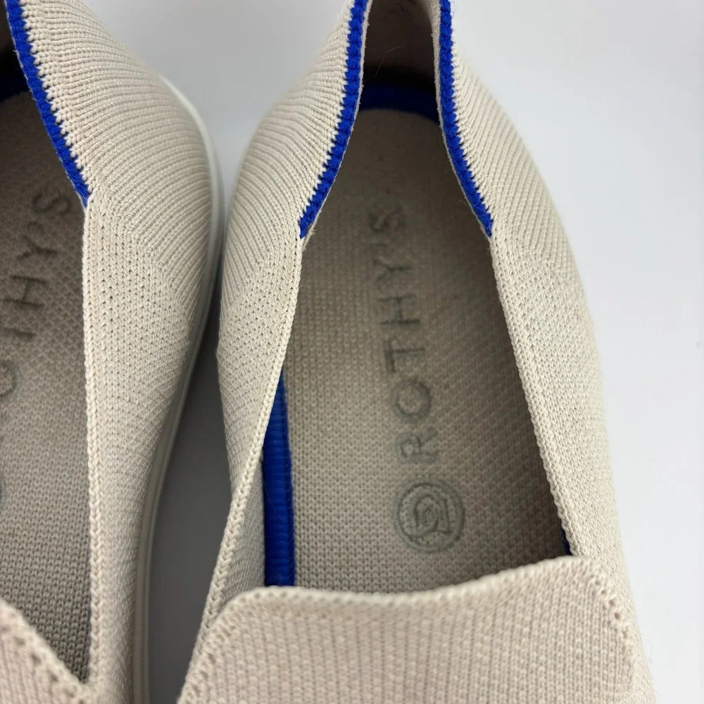 Rothy's The Sneaker 9.5 Sand Beige Sustainable Slip On Knit Shoes